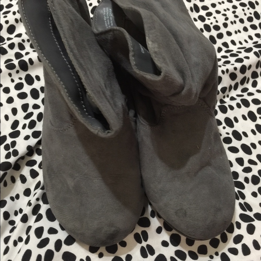 Girls grey ankle boots